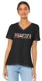 CC LAX - BELLA+CANVAS ® Women’s Relaxed Jersey Short Sleeve V-Neck Tee (Red, White or Black) - Bella Canvas