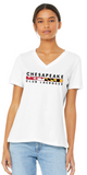 CC LAX - BELLA+CANVAS ® Women’s Relaxed Jersey Short Sleeve V-Neck Tee (Red, White or Black) - Bella Canvas