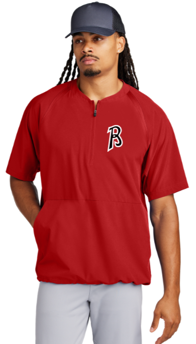 BBC - Repeat 1/2-Zip Short Sleeve Jacket (Black or Red) – Crab BBC - Repeat 1/2-Zip Short Sleeve Jacket (Black or Red) – Crab