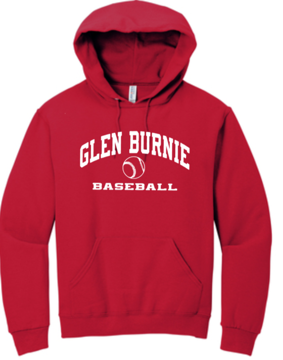 GB Baseball - Official - Hoodie Sweatshirt (Red or Black)