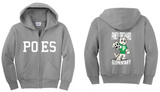 POES - Official Full Zip Sweatshirt (Green or Grey) (Youth or Adult)