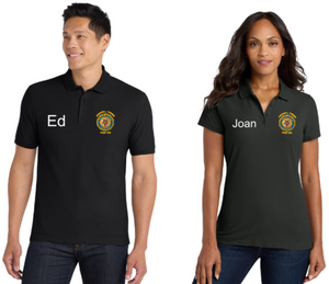 AL 276 - Polo Printed (Unisex or Lady Cut) (Black or Navy)