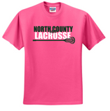 NCHS Lax - Official Short Sleeve T Shirt (Black, White, Grey, Pink or Red)