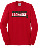 NCHS Lax - Official Long Sleeve T Shirt (White, Black, Red or Grey)