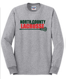 NCHS Lax - Official Long Sleeve T Shirt (White, Black, Red or Grey)