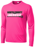 NCHS Lax - Official Long Sleeve Performance Shirt (Black, White, Grey, Pink or Red)