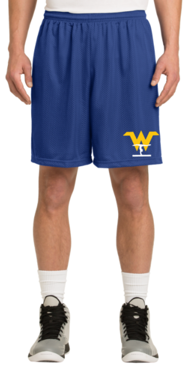 Warrior Gymnastics - Blue Mesh Shorts (Youth and Adult)