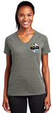 Two Rivers - Ladies Ultimate Performance VNeck (Heather Grey / White)