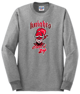 NCHS 2024 - KNIGHTS - Long Sleeve T Shirt (Grey, White or Black)