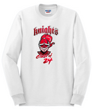 NCHS 2024 - KNIGHTS - Long Sleeve T Shirt (Grey, White or Black)