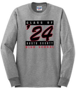 NCHS 2024 - 2024 - Long Sleeve T Shirt (Grey or White)