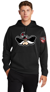 HR Baseball - REBEL - Black Performance Hoodie Sweatshirt