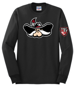 Harundale Baseball - REBELS - Black Long Sleeve T Shirt