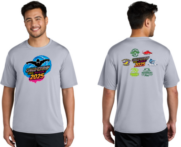 2025 CMSL DIVISION 1 CHAMPS - Grey Performance Short Sleeve Shirt