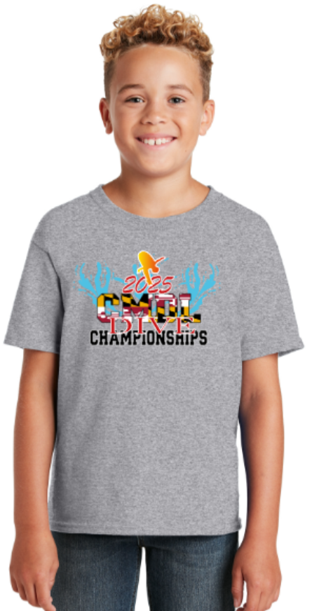 2025 CMDL CHAMPS - Grey Cotton/Poly Short Sleeve Shirt (Diver's Names on Back)