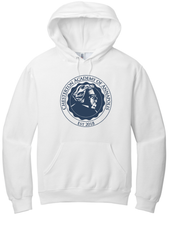 Chesterton Academy - ANNAPOLIS White Hoodie Sweatshirt (Youth or Adult)