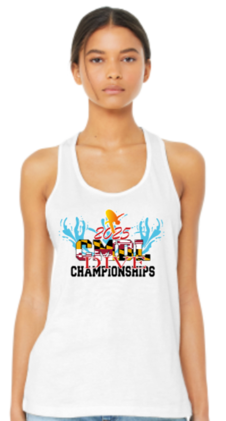 2025 CMDL Champs - White Racer Back Tank Top (No Back Print)