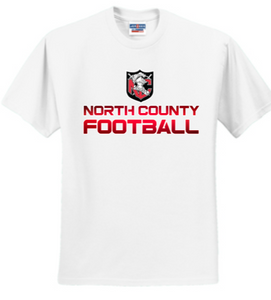 NC FOOTBALL - Gradient Short Sleeve T Shirt (Black, White or Grey)