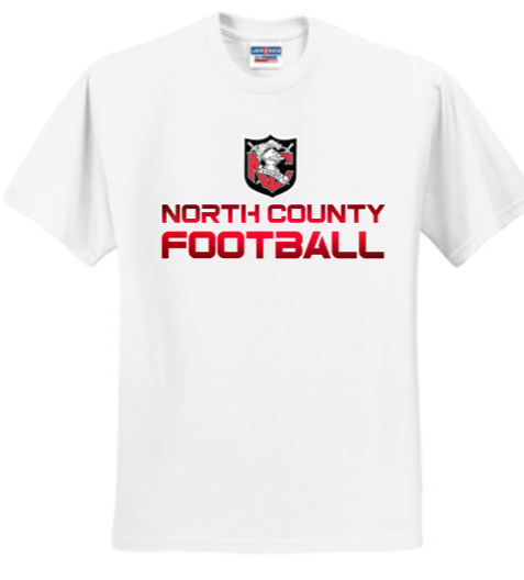 NC FOOTBALL - Official Short Sleeve T Shirt (Black, White or Grey)