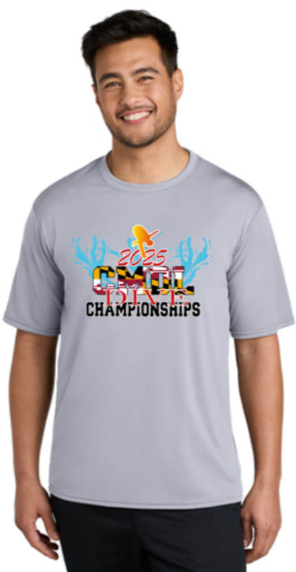 2025 CMDL CHAMPS - Grey Performance Short Sleeve Shirt (Diver's Names on Back)