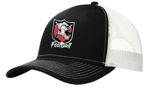 NC FOOTBALL - Shield Black Trucker Snapback Hat
