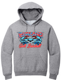 Chesapeake Girls Baseball - MD Flag - Hoodie Sweatshirt (White, Grey Blue or Carolina)