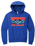 Chesapeake Girls Baseball - Classic - Hoodie Sweatshirt (White, Grey Blue or Carolina)