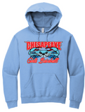 Chesapeake Girls Baseball - Classic - Hoodie Sweatshirt (White, Grey Blue or Carolina)