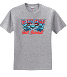 Chesapeake Girls Baseball - MD Flag - Short Sleeve T Shirt (Columbia Blue, Royal Blue or Sports Grey)