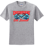 Chesapeake Girls Baseball - Classic - Short Sleeve T Shirt (Columbia Blue, Royal Blue or Sports Grey)