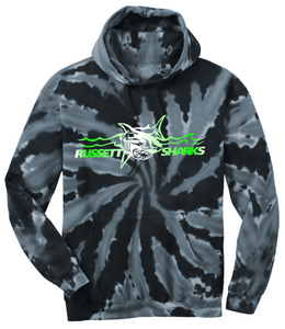 Russett Sharks - Gradient Tie Dye Hoodie (Black)