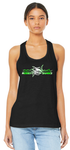 Russett Sharks - Gradient -Black Racerback Tank Top