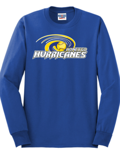 Honeygo Hurricanes - Long Sleeve T Shirt (Blue, White or Gold) (Copy)