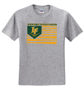 LF Baseball - LF Flag Short Sleeve T Shirt (White or Grey)