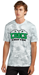 Crofton Crocs - White Camohex - Short Sleeve T Shirt