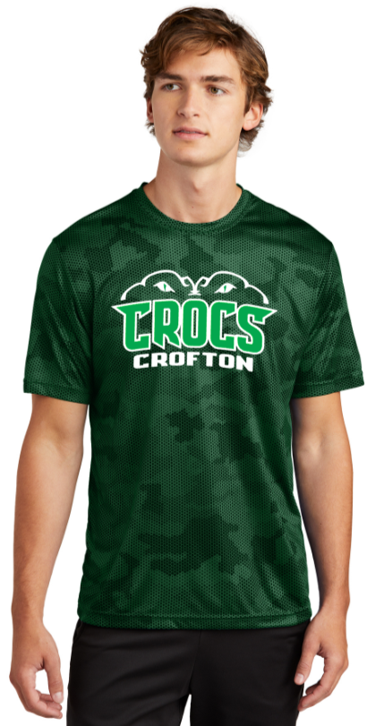 Crofton Crocs - Green Camohex - Short Sleeve T Shirt