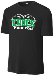 Crofton Crocs - Black Performance Short Sleeve T Shirt