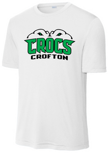 Crofton Crocs - White Performance Short Sleeve T Shirt