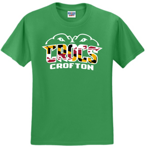 Crofton Crocs - MD Flag Green Short Sleeve T Shirt