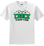 Crofton Crocs - Short Sleeve T Shirt (White or Green)