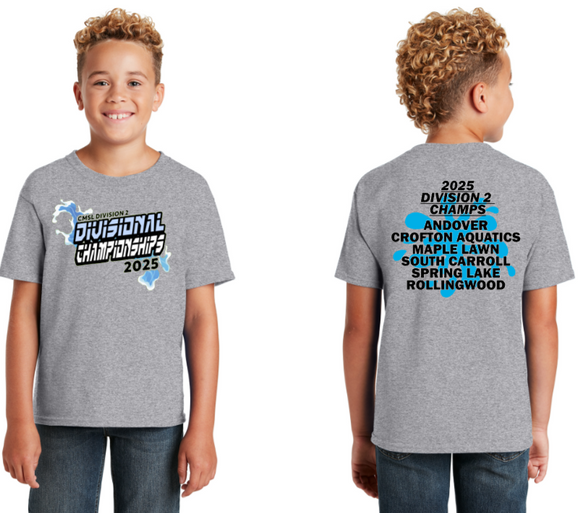 2025 CMSL DIV 2 CHAMPS - Grey Cotton Short Sleeve Shirt