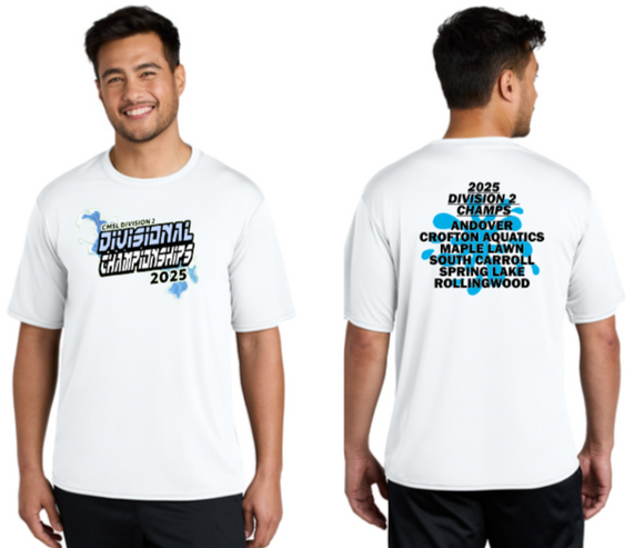 2025 CMSL DIV 2 CHAMPS - White Performance Short Sleeve Shirt