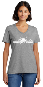 Russett Sharks - Grey V Neck Short Sleeve