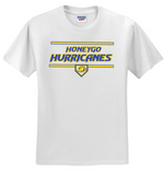 Honeygo Hurricanes - Plate Short Sleeve T Shirt (Blue, Gold or White)