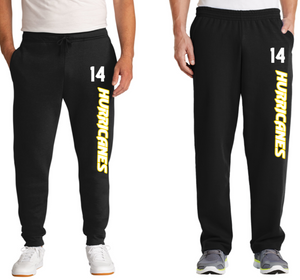 Honeygo Hurricanes - Sweatpants (Joggers or Open Bottom) (Black)