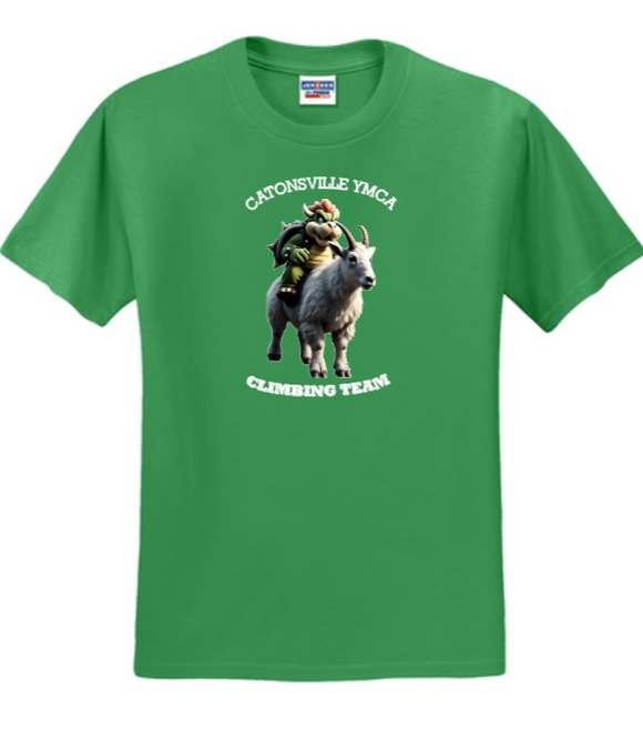 Catonsville Climbing - Green Cotton Short Sleeve Shirt