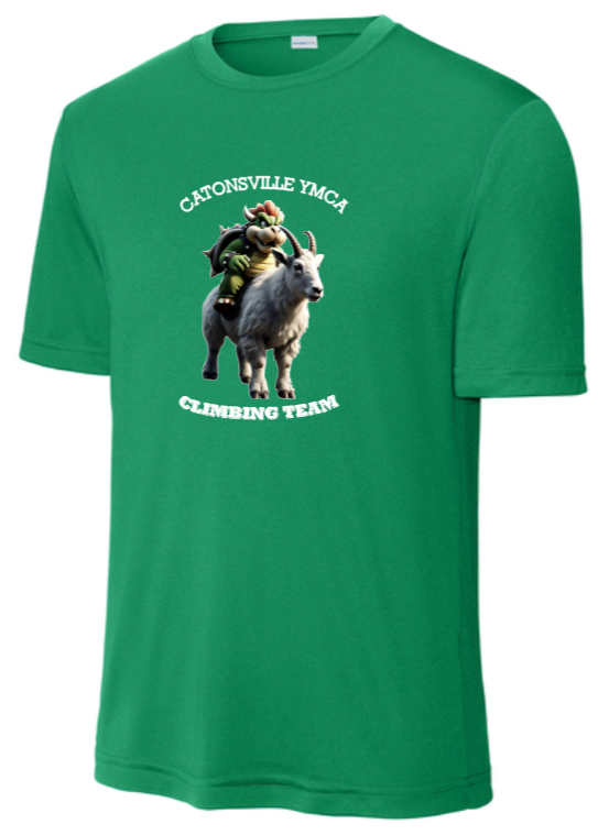 Catonsville Climbing - Green Performance Short Sleeve Shirt