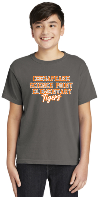 CSP Elementary - Tiger Letters - Youth Comfort Colors