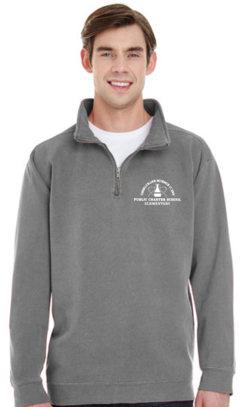 CSP Elementary - Charter School - Grey Comfort Colors 1/4 Zip (Printed)