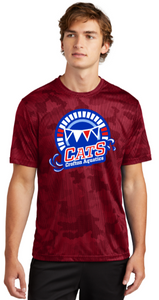 CATS Swimming - Red Camohex - Short Sleeve T Shirt